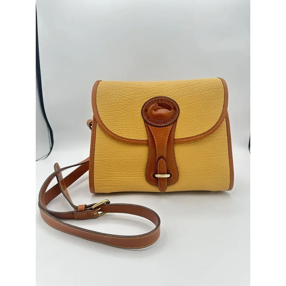 Vintage Dooney and Bourke Essex bag in Palomino/yellow Brass Hardware